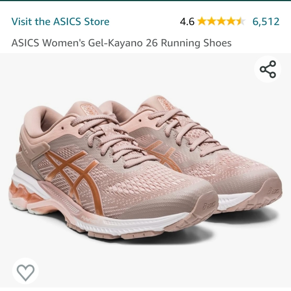 💖NWT NIB💖 RARE: ASICS Gel Kayano 26: Fawn & Rose Gold: size 9B